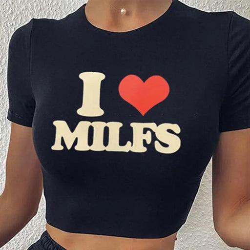 I Love MILFS I heart MILFS Crop Top