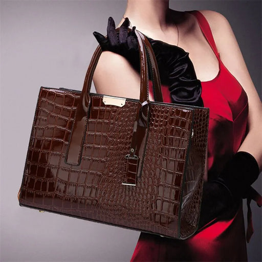 Palmer Crocodile Print Handbags