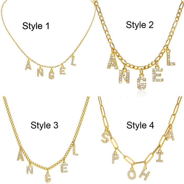 Paige Personalized Letter Name Necklace