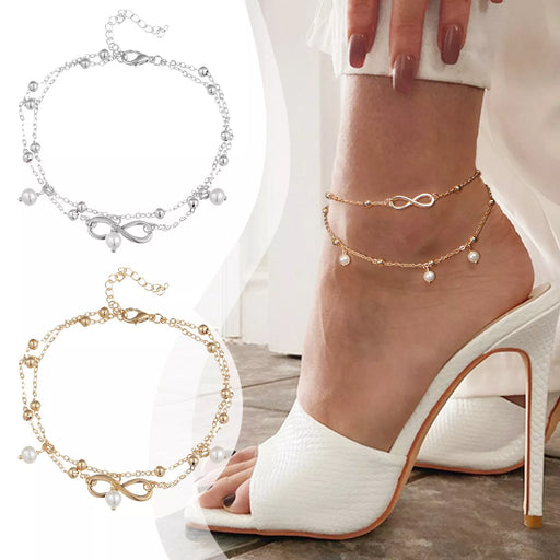 Faiza Double Layer Anklets