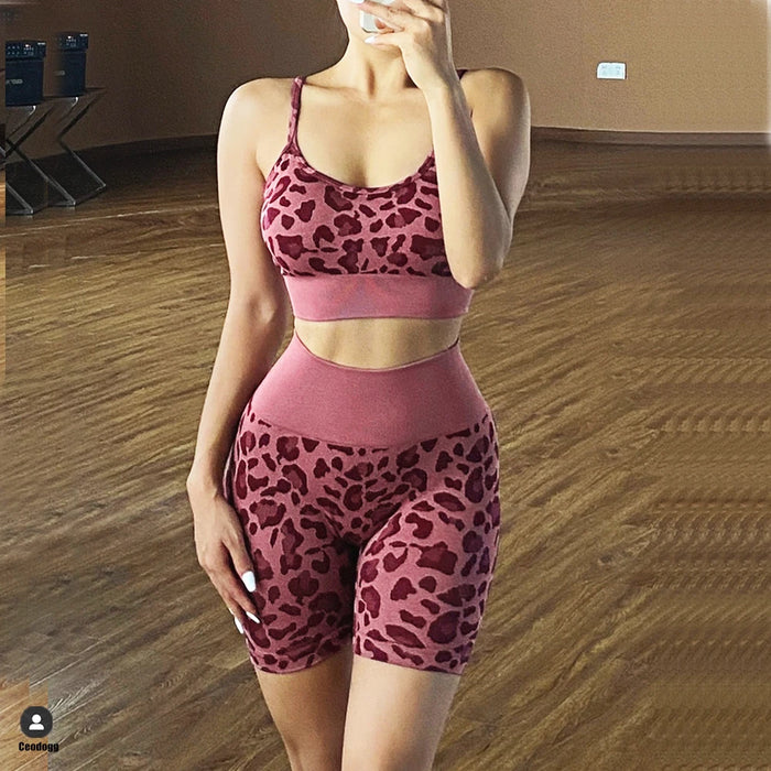 Arabella Leopard Workout Suit