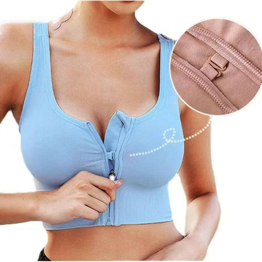 Adelaide Zipper Hook Yoga Bra